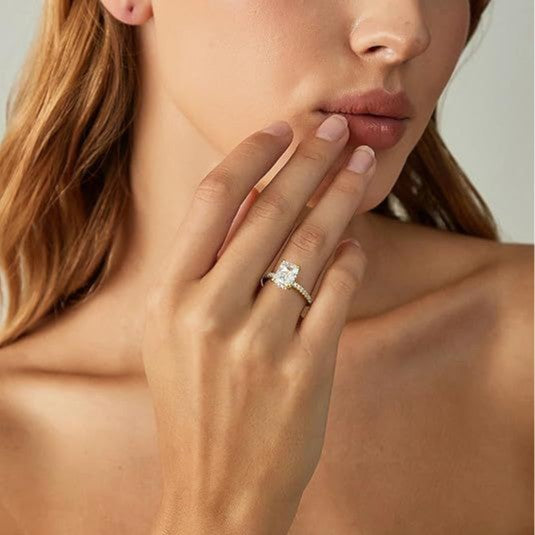 Ice Flower Cut Zircon Ring