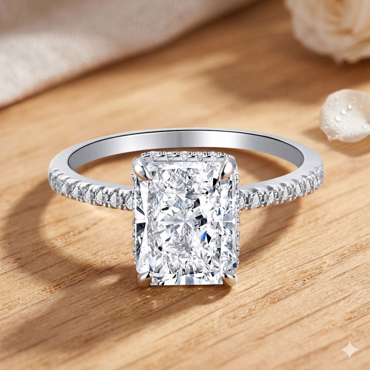 Ice Flower Cut Zircon Ring