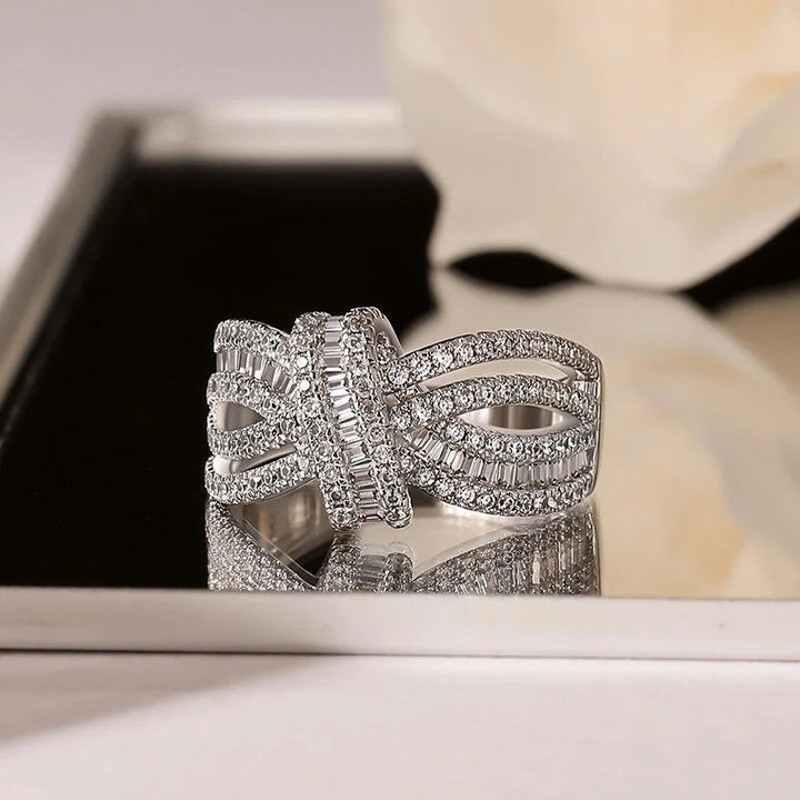 Crossed Bow Knot Ring