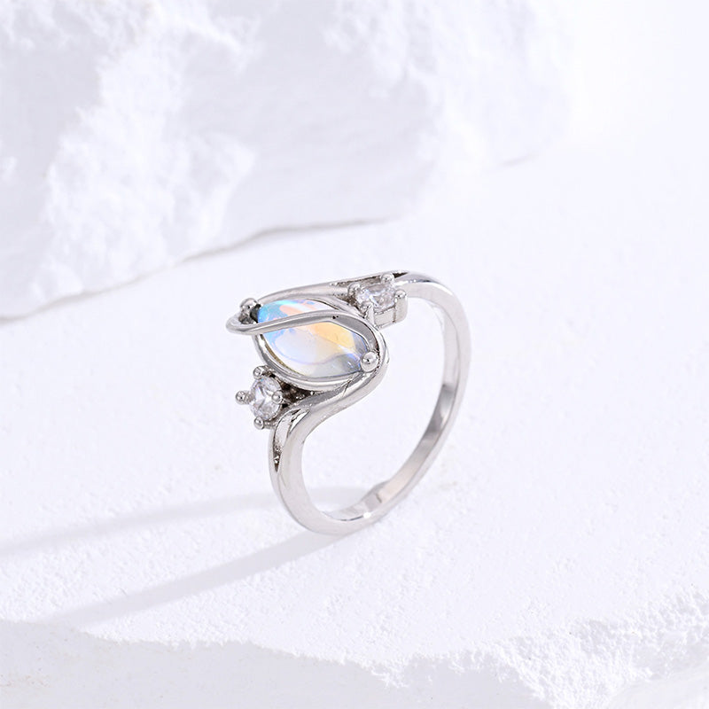 Twisted Teardrop Ring