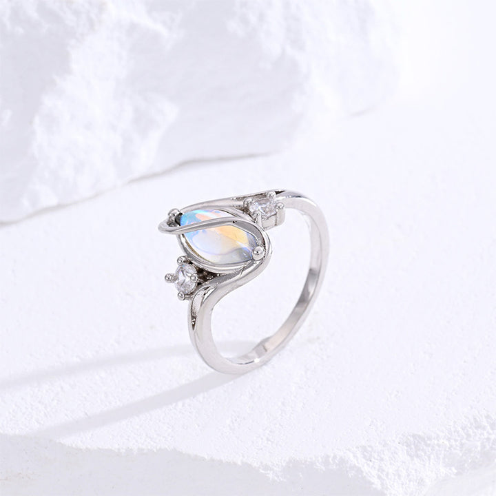 Twisted Teardrop Ring