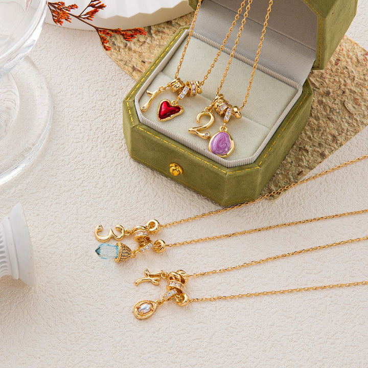 Multi Charm Number Necklace