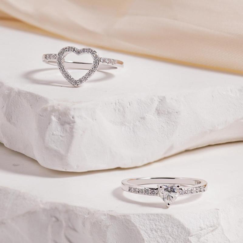 Heart Stackable Zircon Ring
