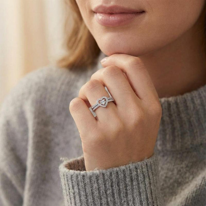 Heart Stackable Zircon Ring