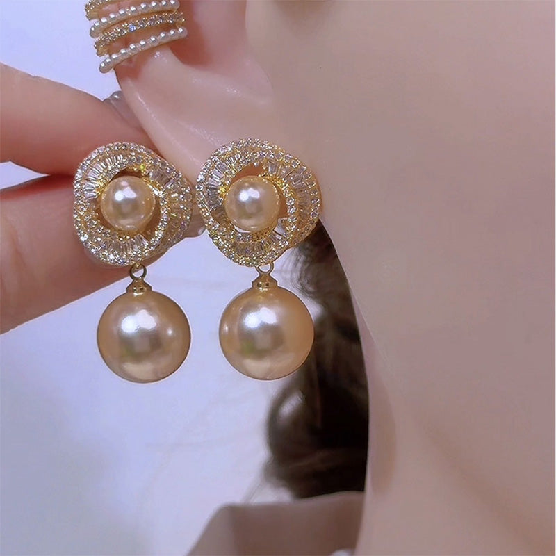 Spiral Pearl Earrings