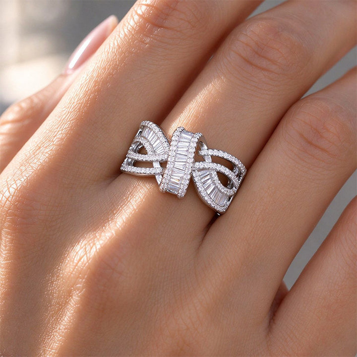 Crossed Bow Knot Ring