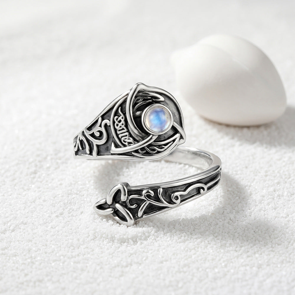 Vintage Moonstone Open Wrap Ring