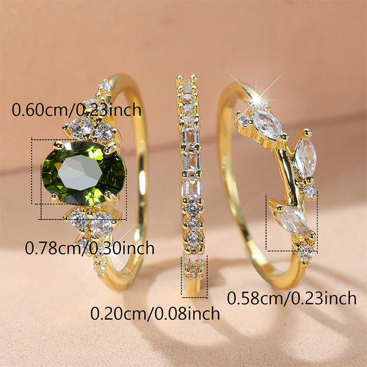 Vintage Multi-Layer Stackable Ring Set