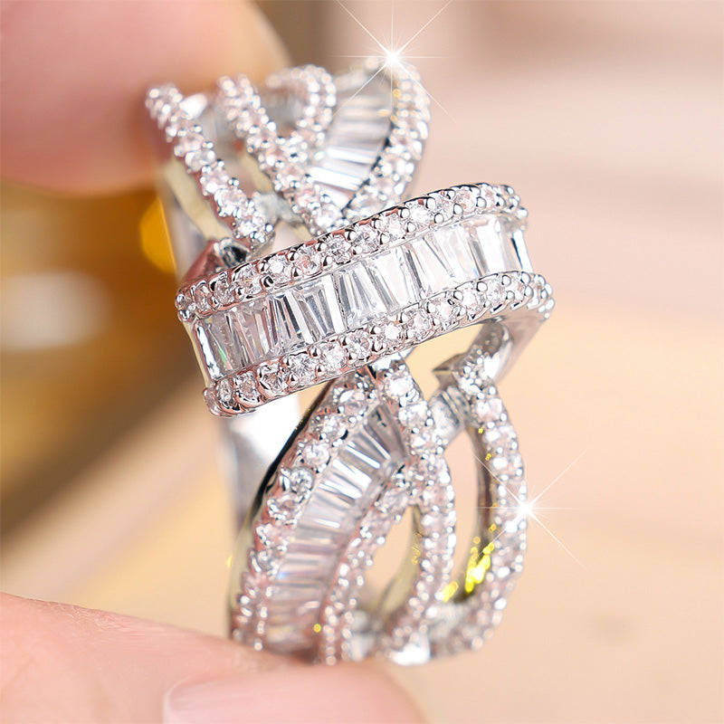 Crossed Bow Knot Ring