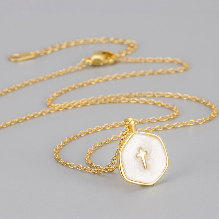 Enamel Cross Pendant Necklace