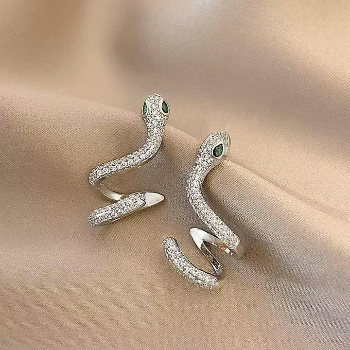 Serpent Shape Zircon Earrings