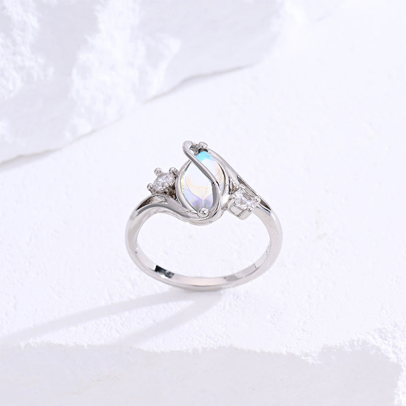 Twisted Teardrop Ring