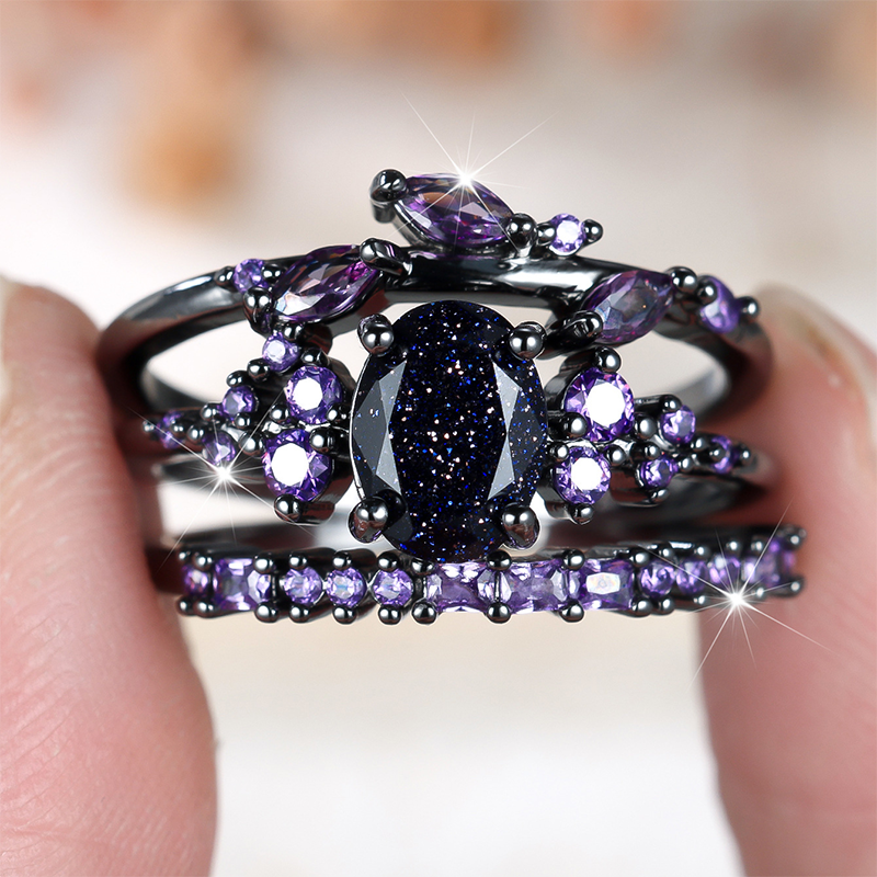 Vintage Multi-Layer Stackable Ring Set