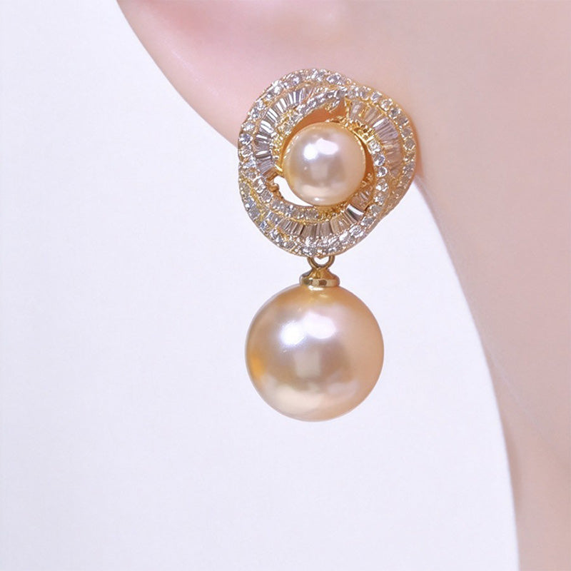 Spiral Pearl Earrings