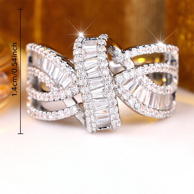 Crossed Bow Knot Ring