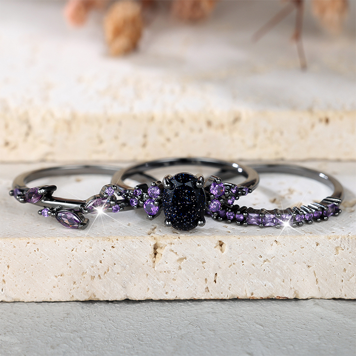 Vintage Multi-Layer Stackable Ring Set