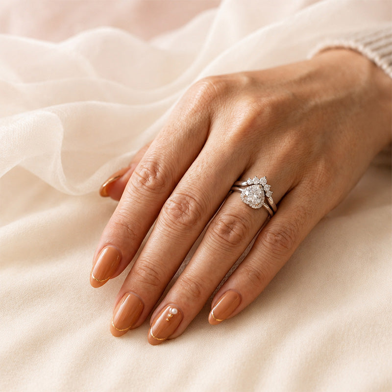 Heart-shaped ring set