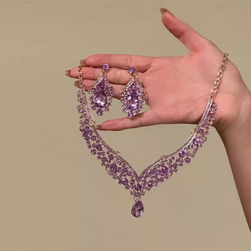 Elegant Teardrop Zircon Jewellery