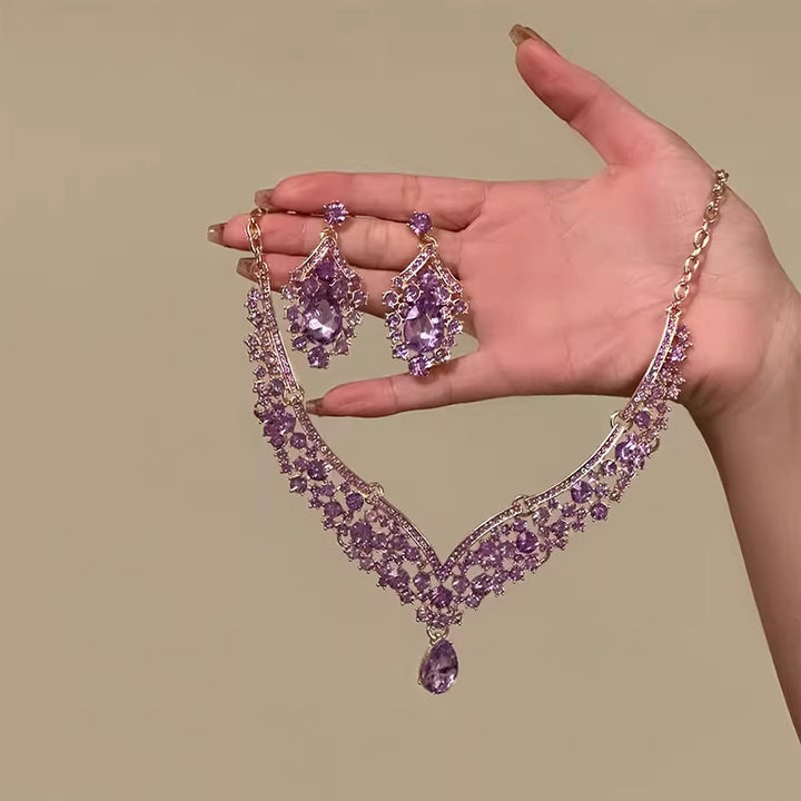 Elegant Teardrop Zircon Jewellery