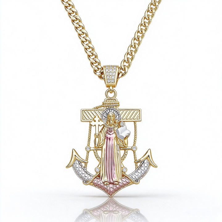 Anchor Cuban chain necklace