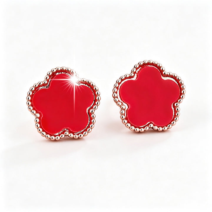 Five-leaf clover earrings