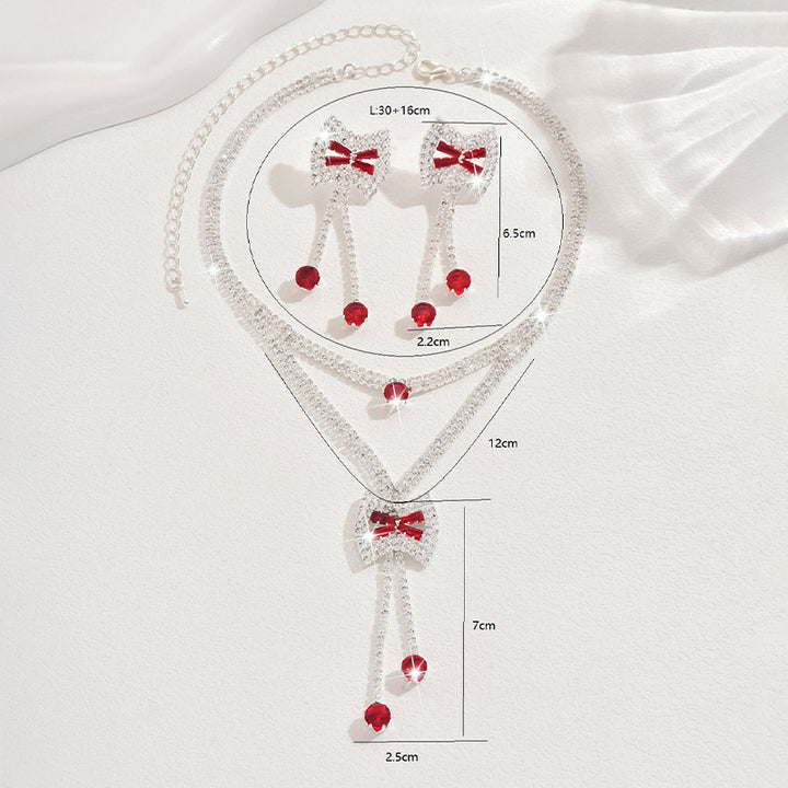 Zircon Flower Necklace Set