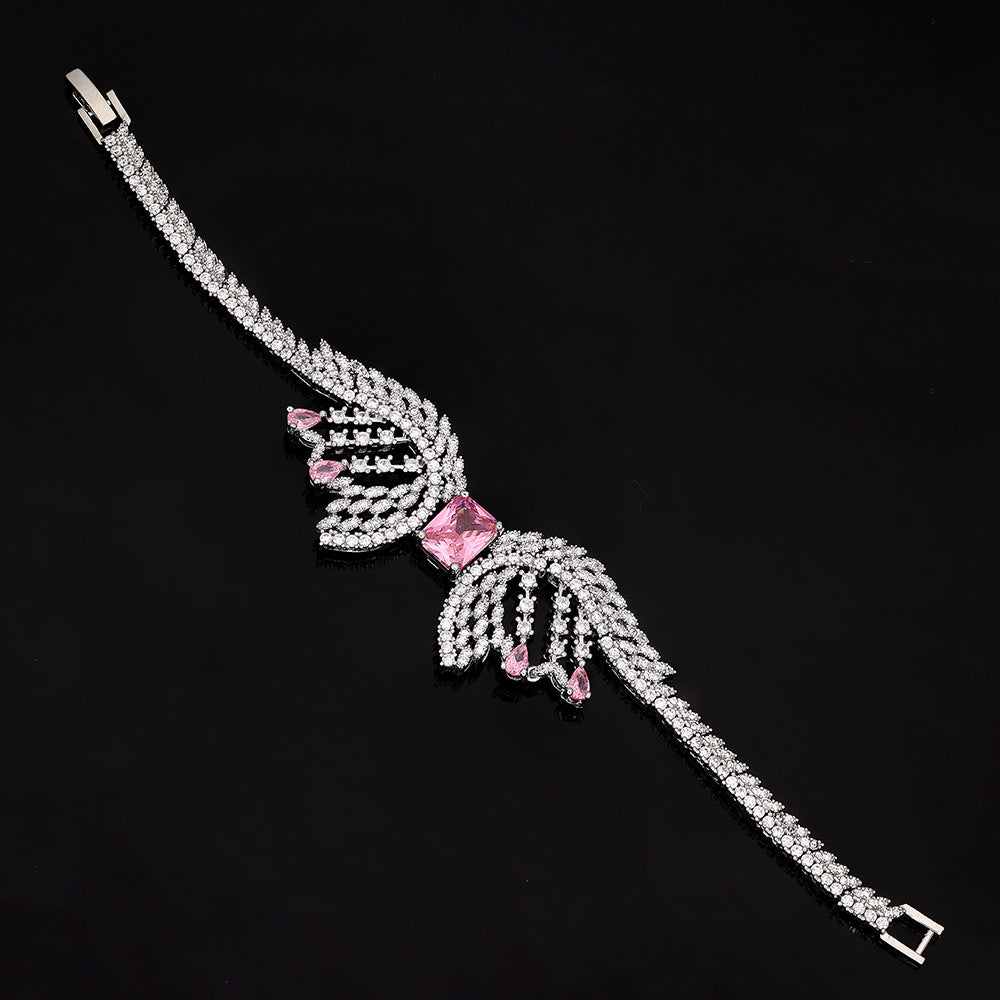Wing Shape Paved Zircon Jewelry Set