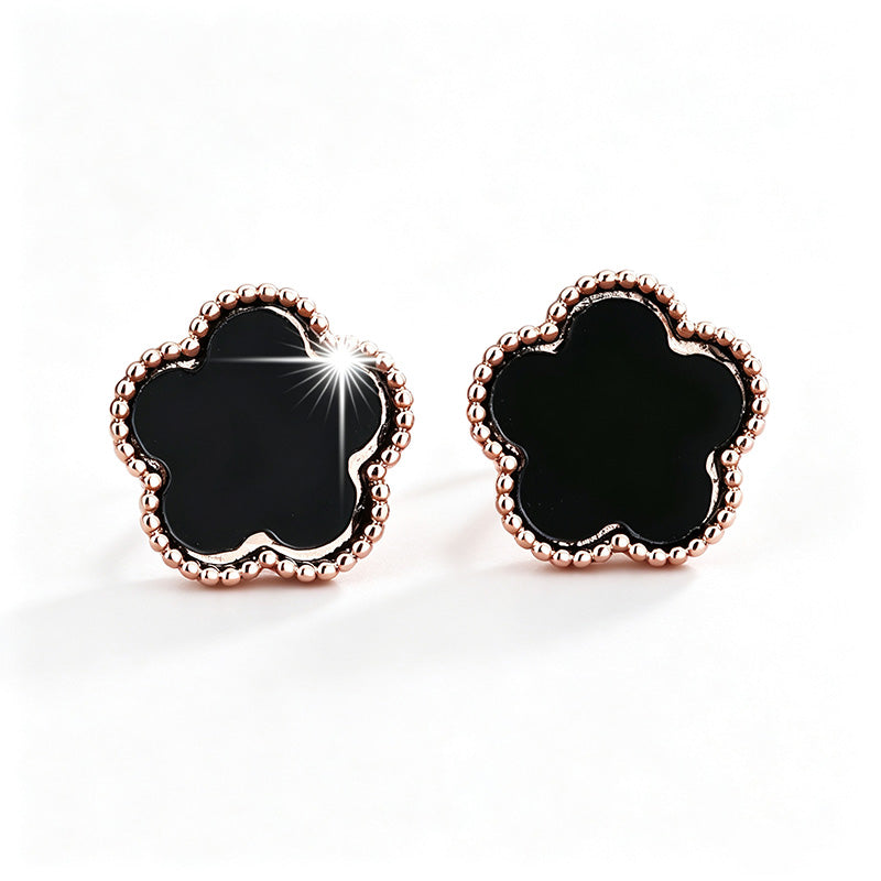 Five-leaf clover earrings