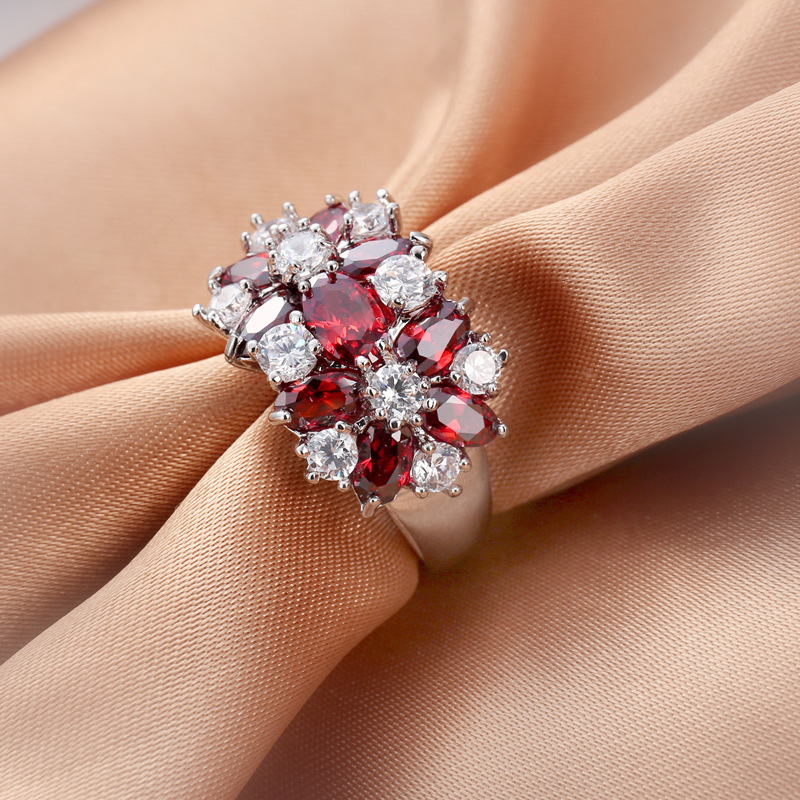 Floral Cluster Statement Ring