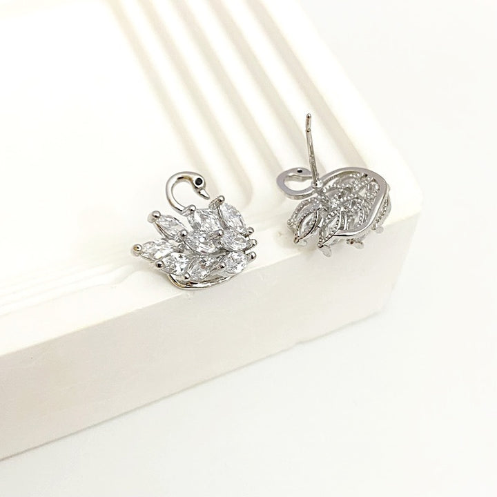 Swan Stud Earrings