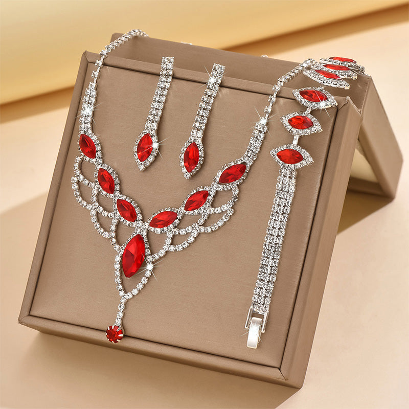 Water drop mesh jewelry set