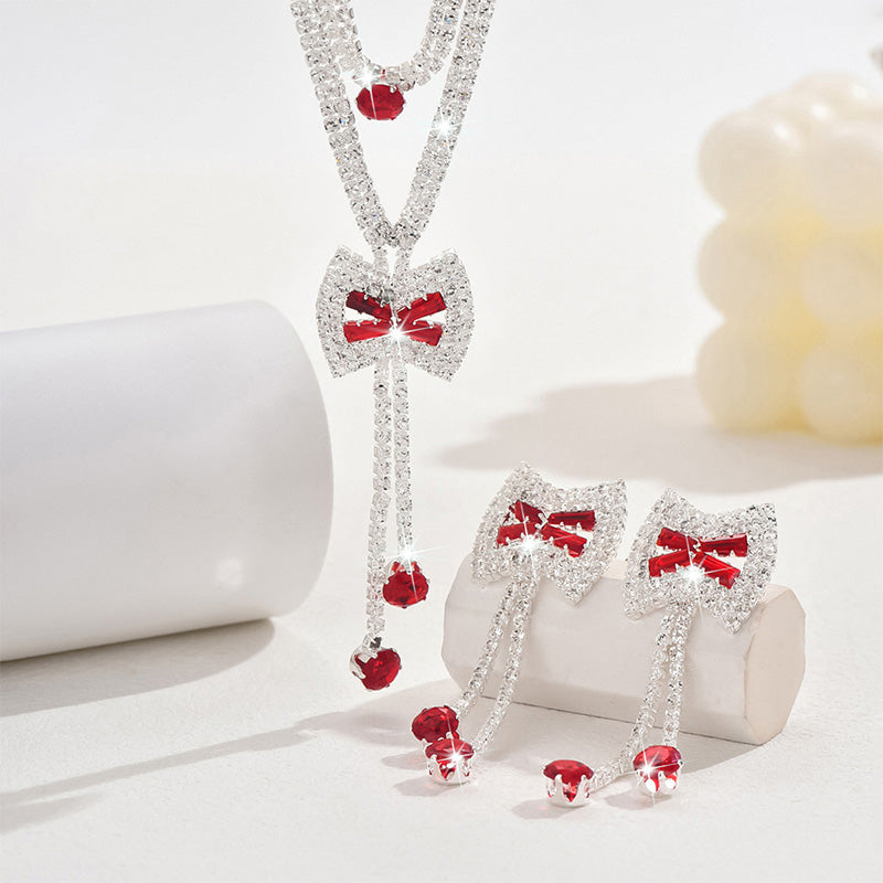 Zircon Flower Necklace Set