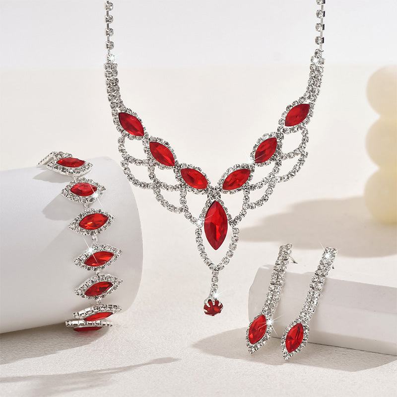 Water drop mesh jewelry set