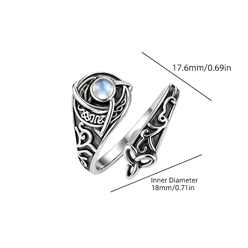 Vintage Moonstone Open Wrap Ring