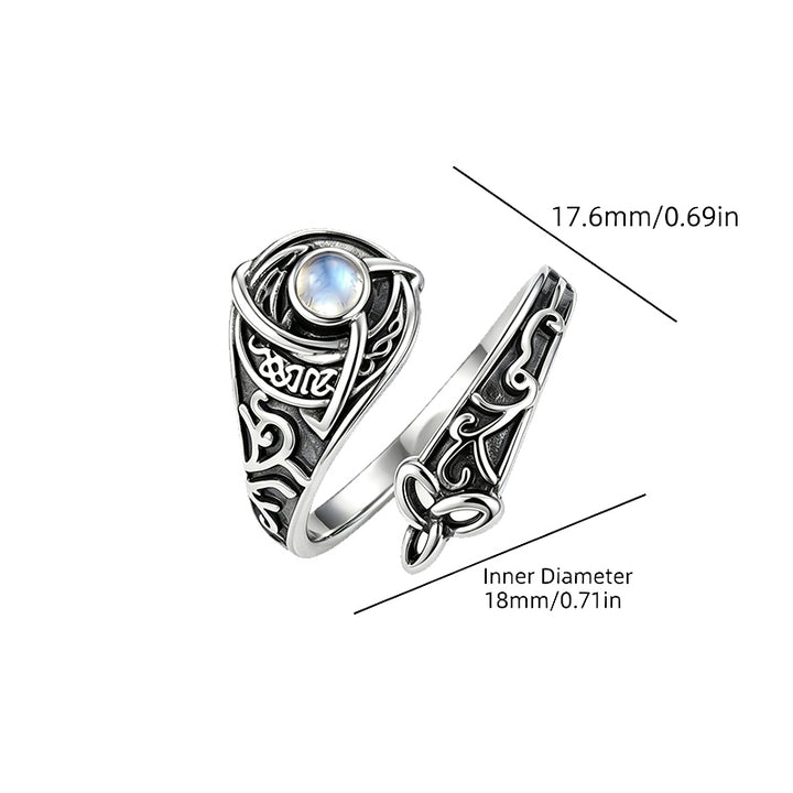 Vintage Moonstone Open Wrap Ring