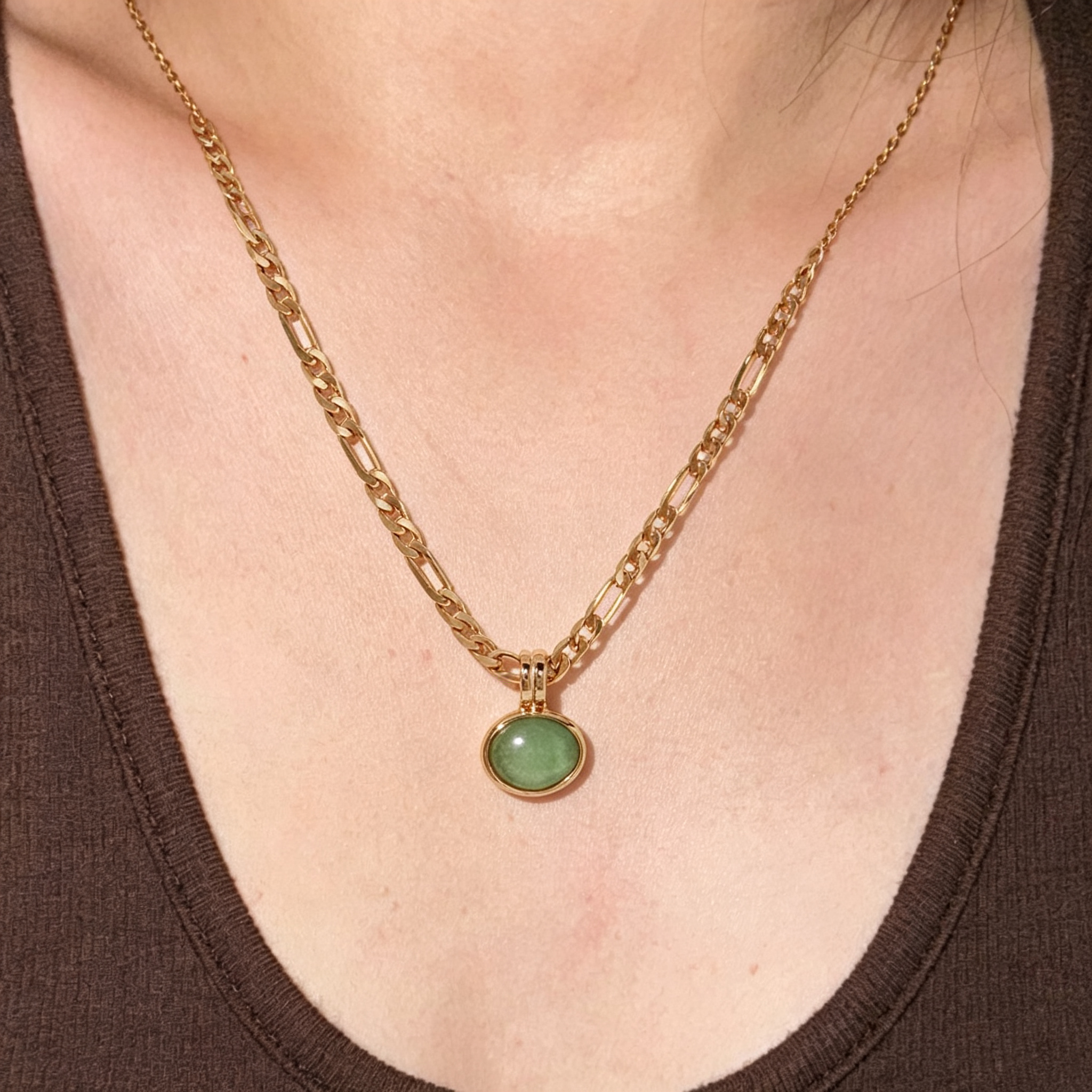 Figaro chain with color-preserving gold-plated accessories