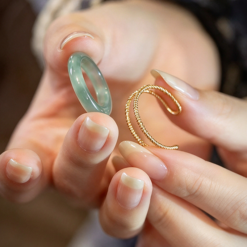 New Chinese style double-layered ring