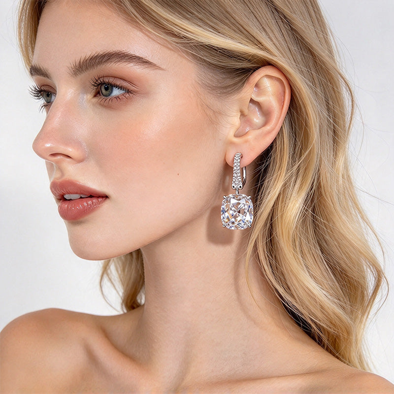 Square drop earrings
