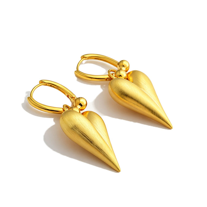 Heart-shaped drop earrings