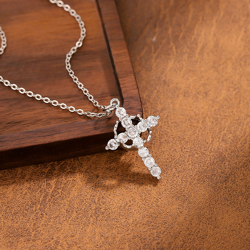 OL Cross Pendant Necklace