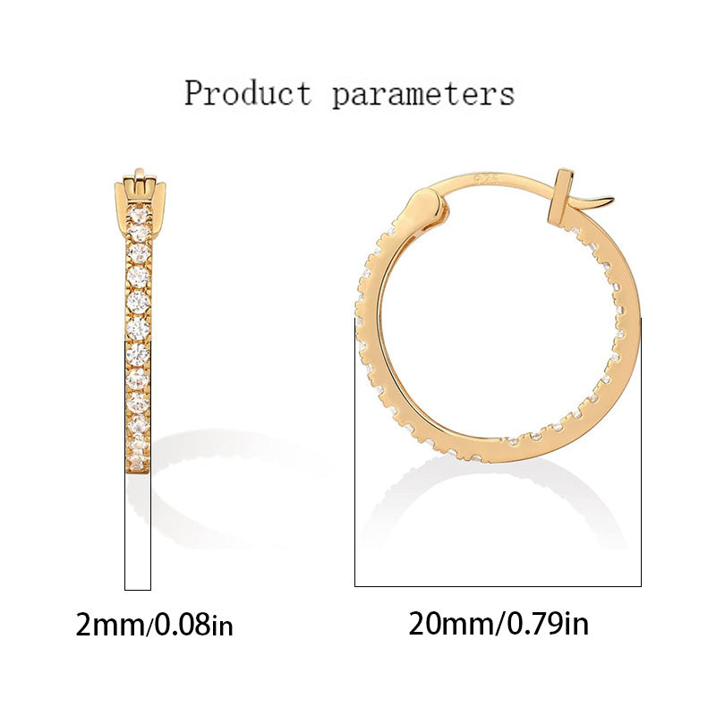 CZ Huggie Hoop Earrings