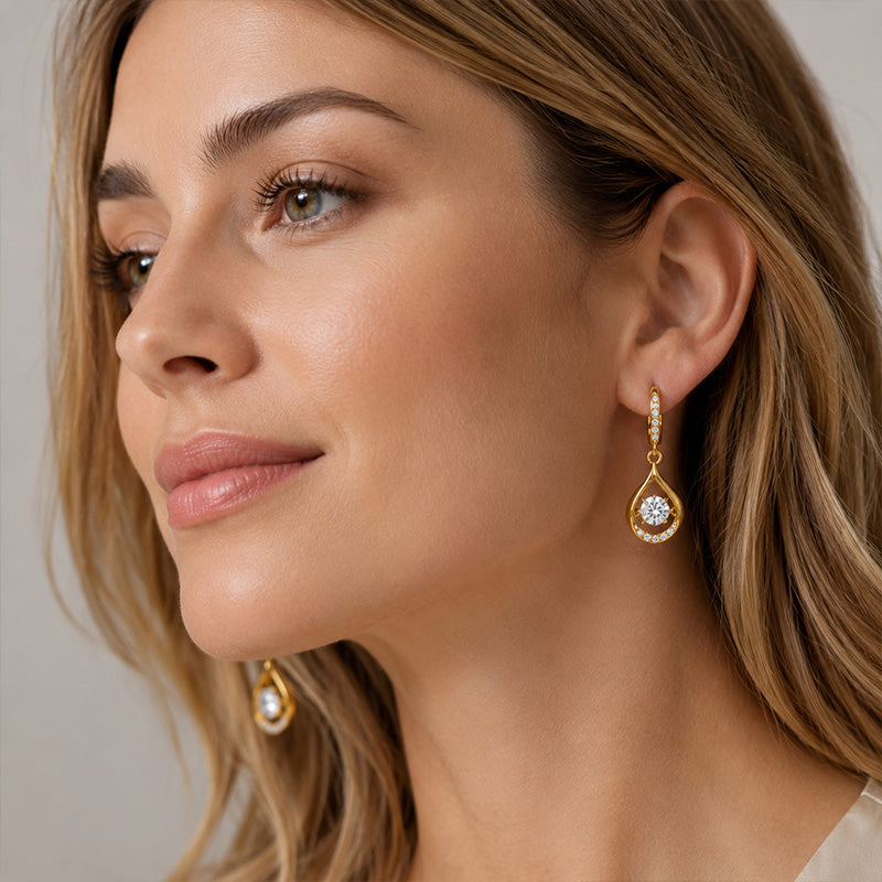 Teardrop-shaped earrings