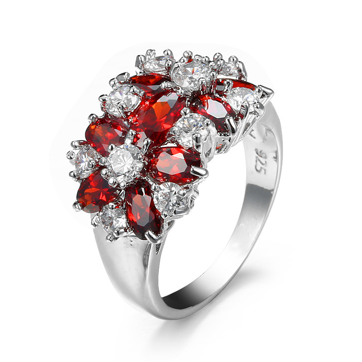 Floral Cluster Statement Ring