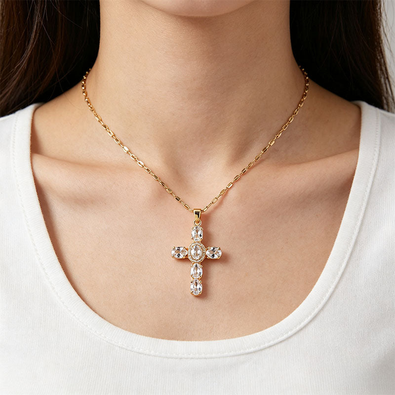 Vintage cross necklace