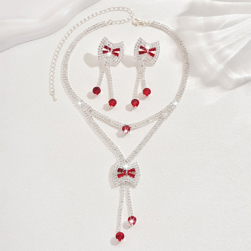 Zircon Flower Necklace Set