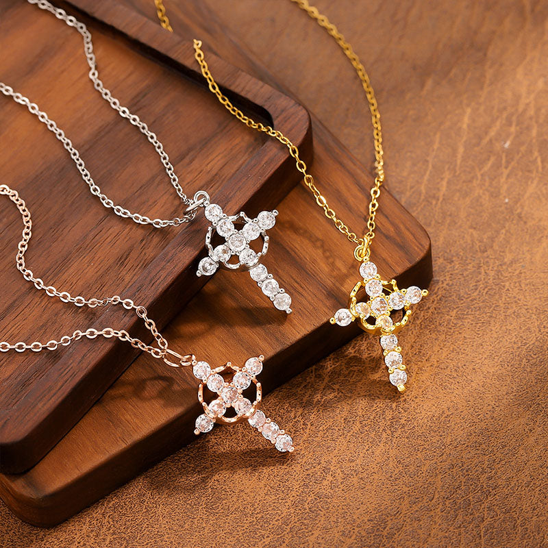 OL Cross Pendant Necklace