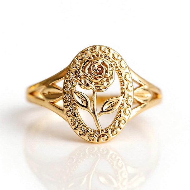 Openwork rose ring