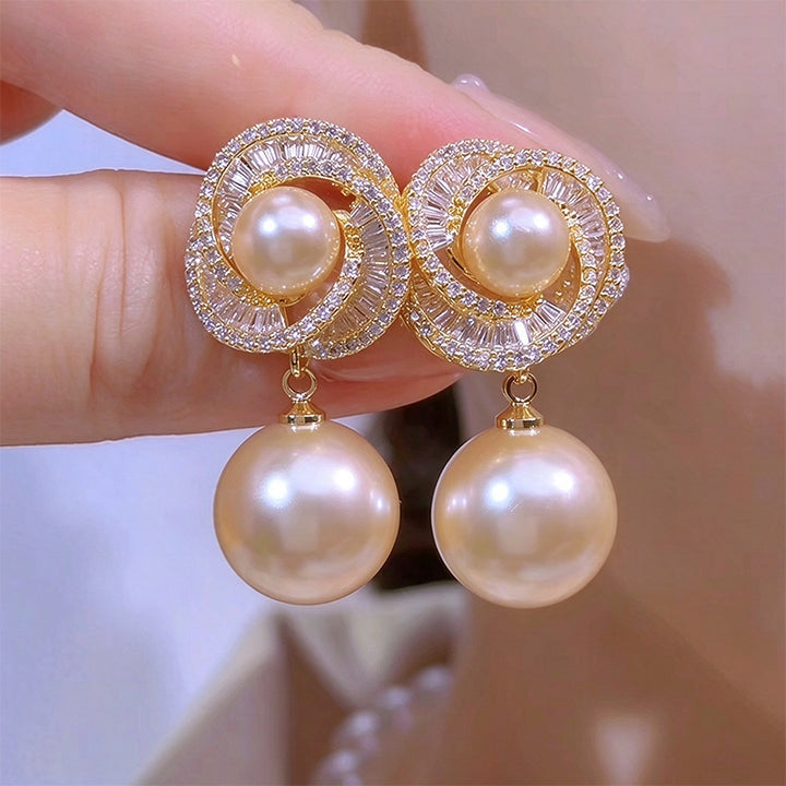 Spiral Pearl Earrings