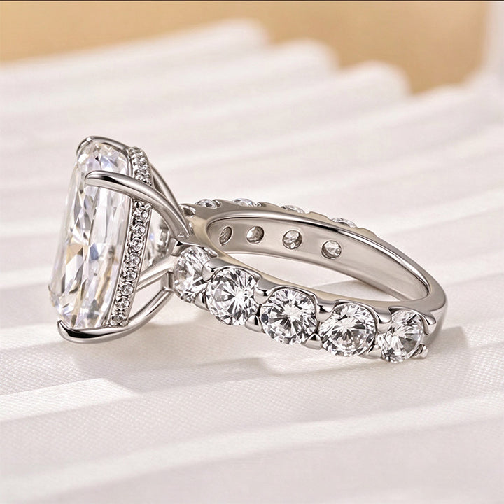 Ice flower cut engagement ring