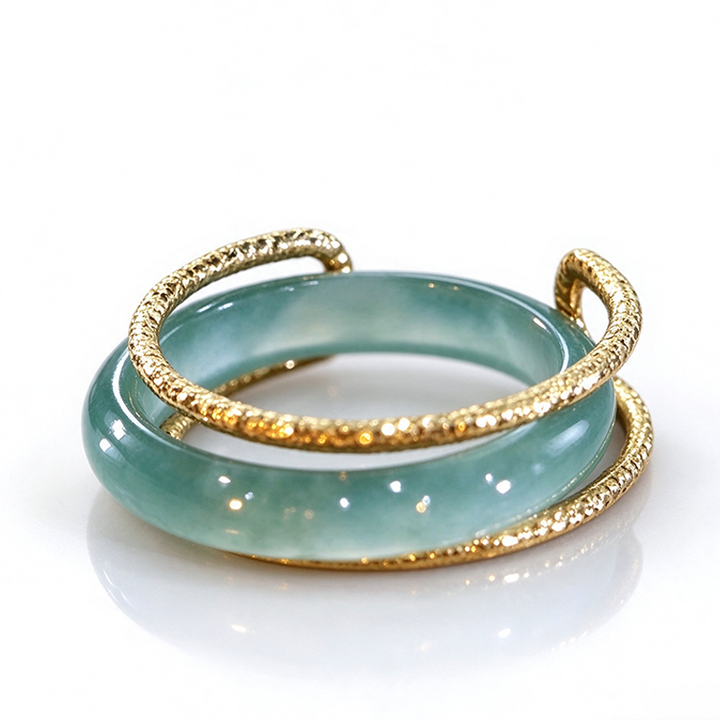 New Chinese style double-layered ring